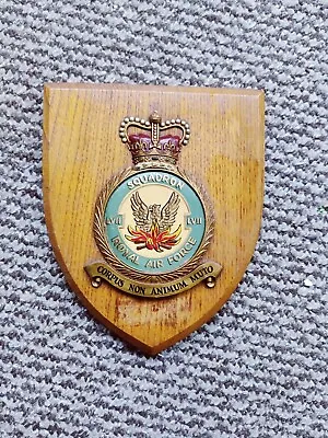 Vintage Wooden 57 Squadron Royal Air Force Plaque Shield Crest RAF • £20