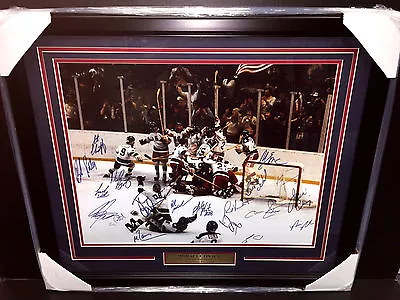 Autographed Reprint Copy Of 1980 Team Usa Miracle On Ice Framed 16x20 Photo   • $74.99