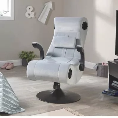 X Rocker Ergonomic PC & Racing Game Chair With Built-in Speakers In Light • £280