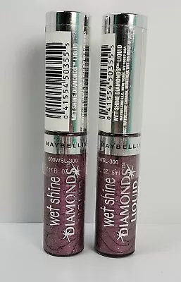 New (2) MAYBELLINE WET SHINE DIAMONDS LIQUID Lipcolor - BERRY QUICK *RARE! • $39.99