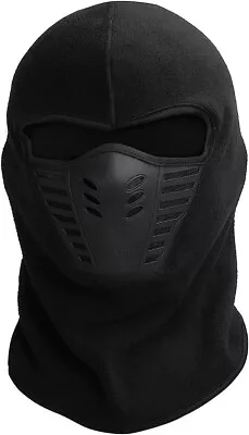 Balaclava For Men - Airsoft Mask - Face Warmer - One Size - Black - By TRIXES • £6.99