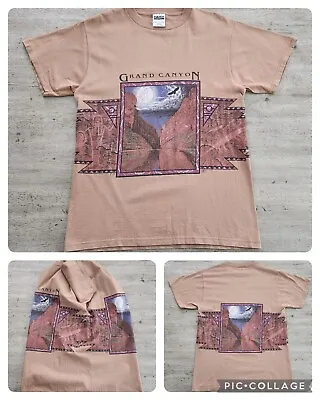 Vintage 90s Grand Canyon Aztec Nature Wrap Around Print T-shirt M Lightning... • $24.99