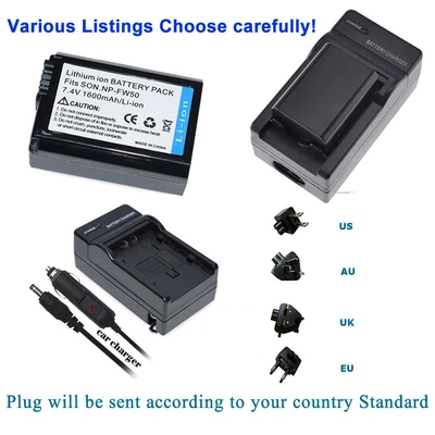 $12.27 • Buy NP-FW50 Camera Battery OR Charger For Sony A6000 A6500 A6300 A7II A7RII