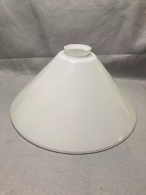 Vintage Milk Glass Cone Lamp Shade 11-1/2”D X 5-5/8”H X 2-1/4”Fitter • $34.95