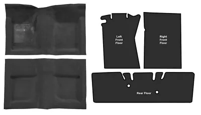 New 1965-1968 Mustang Black Coupe Carpet Set Molded 100% Nylon W/ Underlay Kit • $199.95