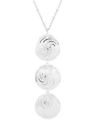 Montana Silversmiths Women's Triple Concho Dangle Necklace Silver • $51.92