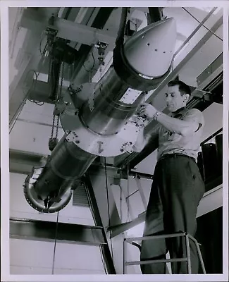 LG820 Original Photo UUM-44 SUBROC United States Navy Missile Technician Working • $20