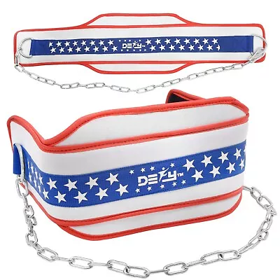 Weight Lifting Neoprene Diping Exercise Fitness Gym Body Building Belt US Flag • $15.99