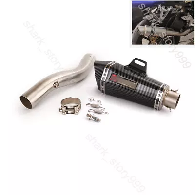 For Kawasaki Ninja ZX10R 2004 2005 Slip Exhaust Set Mid Pipe 51mm Muffler System • $158.33