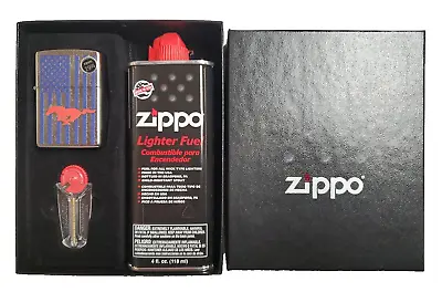 Zippo Lighter Mustang Gift Set #118 • $33.89