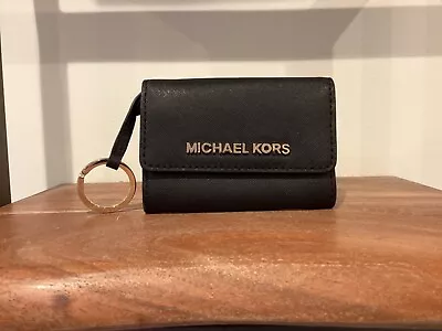 Fabulous Michael Kors Black Purse Cardholder And Key Ring VGC • £17.50