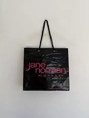 Y2K 00s Vtg Jane Norman Shopper Tote Bag Black Pink Plastic Medium Christmas  • £6.99