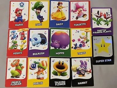 Super Mario Bros. Wonder Trading Cards Common Cards Set Value Price No Peach • $13.99