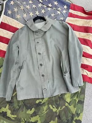 Vintage WW2 Deck Jacket N1 N4 Private Purchase Raincoat USN USMC • $115