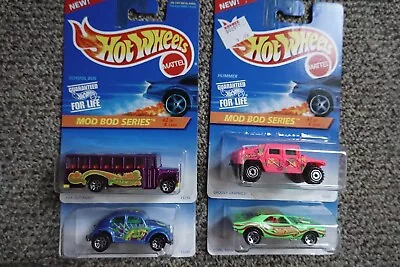 Hot Wheels Mod Bod Series From 1996 Hummer School Bus VW Bug 67 Camaro MOC • $16.99