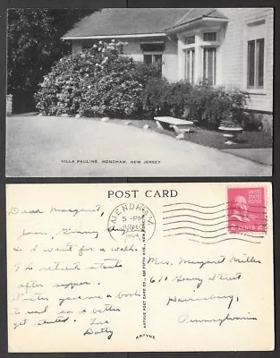 1954 Postcard - Mendham New Jersey - Villa Pauline • $3.50
