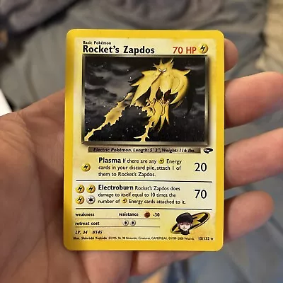 Pokémon TCG Rocket's Zapdos Gym Challenge 15/132 Holo Unlimited Holo Rare • $46