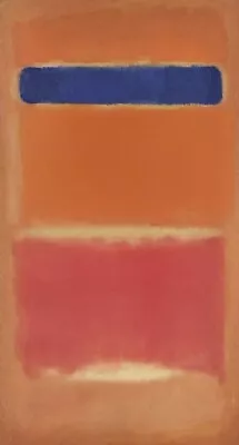 High Quality Handmade Oil Paint Reproduce Blue Over Red By Mark Rothko MR013 • $89