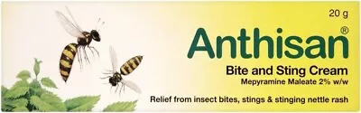 Anthisan Bite & Sting Cream Relief From Insect Bites Cream 20g • £5.59