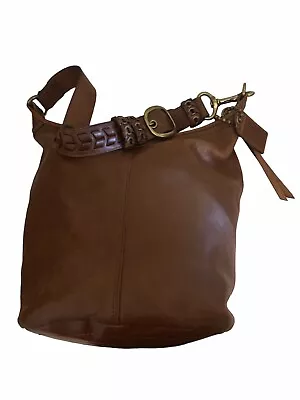 Coach Vintage Bleecker Tattersall Duffle Large Bucket Bag 11422 Brown • $179.99