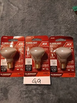 3 ACE 40w 120v Flood Light Bulb Intermediate Base R14 3019825 • $10