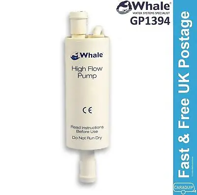 WHALE GP1394 24v Inline Booster Water Pump Caravan Motorhome RV Boat Horsebox • £41.95