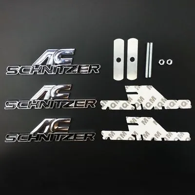 3x Metal AC Schnitzer  Emblems Grille Badges Decal Sticker Auto Trunk Rear • £16.55