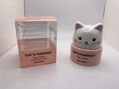 TONY MOLY - CAT'S PURRFECT Day Cream 50g NIB Cat Kitten Tub Face Moisturizer • $18