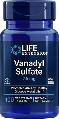 Life Extension Vanadyl Sulfate 7.5 Mg Healthy Glucose Metabolism 100 Veg Tabs • $16.95