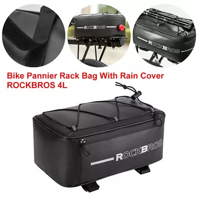 4L Bike Pannier Rack Bag Seat Saddle Trunk Bag Bicycle Bag Fit Taillight AU • $33.98