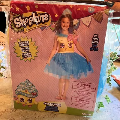 $19.99 • Buy Shopkins Cupcake Queen Girl's Child Halloween Costume Girl Size S 4 - 6X NEW