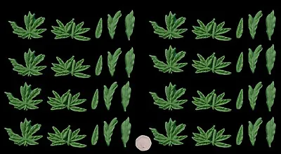 40 X Edible 3D Mixed Leaves Leaf Set 1 Cupcake Topper Decorations Weddings • £7.99