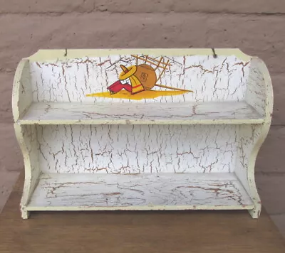 Vintage Crackle Paint Small Display Shelf: Rancho Coronado Del Rey Monterey • $118