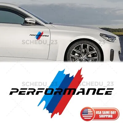 BMW M Performance Sport Car Door Bumper Windows Decorate 3D Sticker Decal Black • $9.99