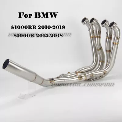 For BMW S1000R 15-18 S1000RR 2010-18 Exhaust Front Link Pipe Header Slip On 61mm • $339.88