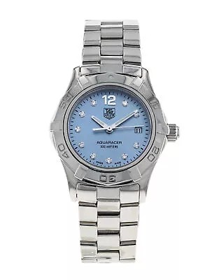 Tag Heuer Aquaracer WAF1419.BA0813 Steel 27mm Blue Diamond Dial Watch • £1300