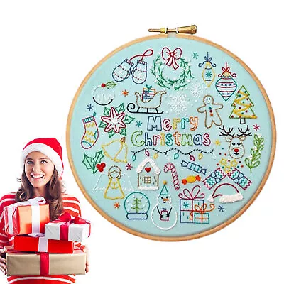 24 Days Of Advent Hand Embroidery Kit Cross-Stitching Christmas  • $24.08