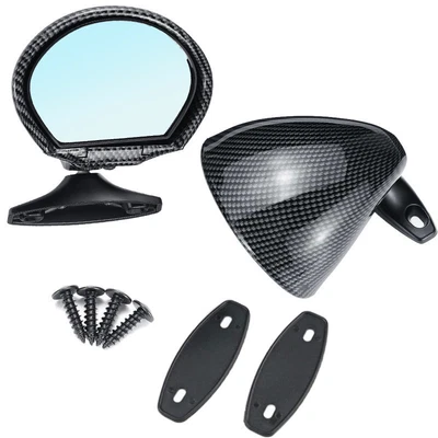 $62.89 • Buy Carbon Fiber Look Car Rear Side View Mirror Vintage Classic Anti-glare Plane 2Pc