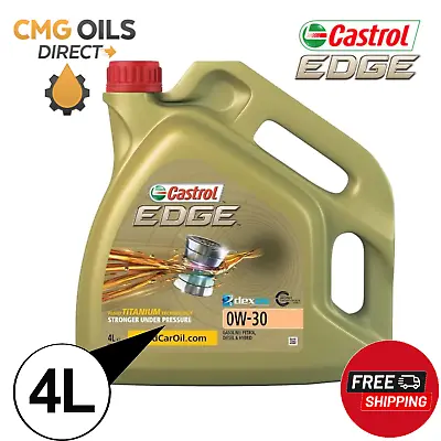 £42.99 • Buy CASTROL EDGE 0W-30 4L(1533EB) Titanium FST (Fully Synthetic) OIL*CLEARANCE*