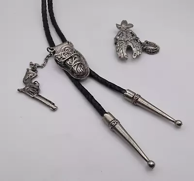 Bolo Tie - Western Theme - Gun And Holster &  Cowboy With Lassoo • £7