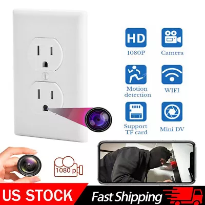 WifI Wall AC Outlet Camera 1080P HD IP Home Security Camera Audio Video Recorder • $56.99