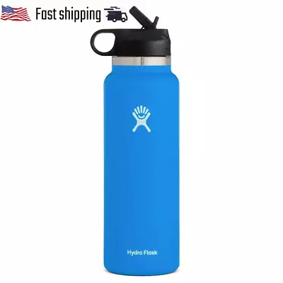 40OZ Hydro Flask Water Bottle W/ Straw Lid Stainless Steel Vacuum • $24.99