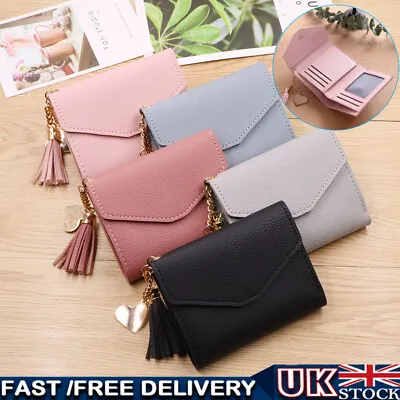 £3.99 • Buy Women Girls Short Small Wallet Lady Leather Folding Coin Card Holder Money Purse