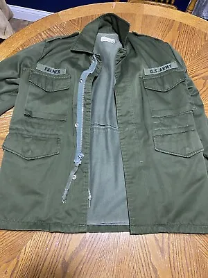 Vintage Made In USA Army Olive Green Full Zip M-52 Jacket S/M • $69