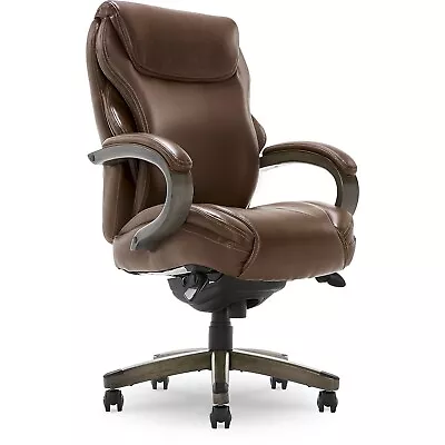 La-Z-Boy Hyland Ergonomic Faux Leather Swivel Executive Chair Brown (CHR10044C) • $472.16