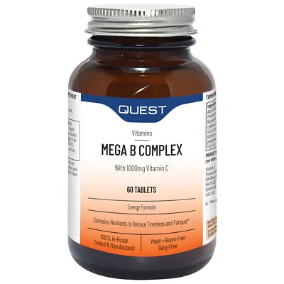 Quest Mega B Complex With Vitamin C 1000mg 60 TABLETS • £19.49