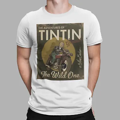 £6.99 • Buy Tintin T-Shirt Graphic Tin Tin 60s 70s 80s Classic Retro Comic Book The Wild One