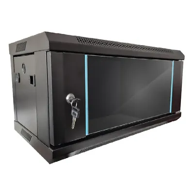 £74.99 • Buy Premium Wall Mounted Server Data Cabinet Lockable Glass Door Removable Sidepanel