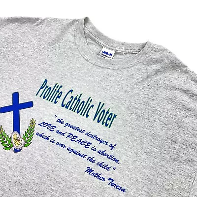 Catholics For Mitt Romney Men's Pro-Life T-Shirt Gray S/S T-Shirt • XL • $13.66