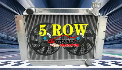 FOR UP TO 700HP CHEVY CORVETTE 350 V8 5 ROW Alu RADIATOR& FAN MT 1955-1960 55 56 • $205